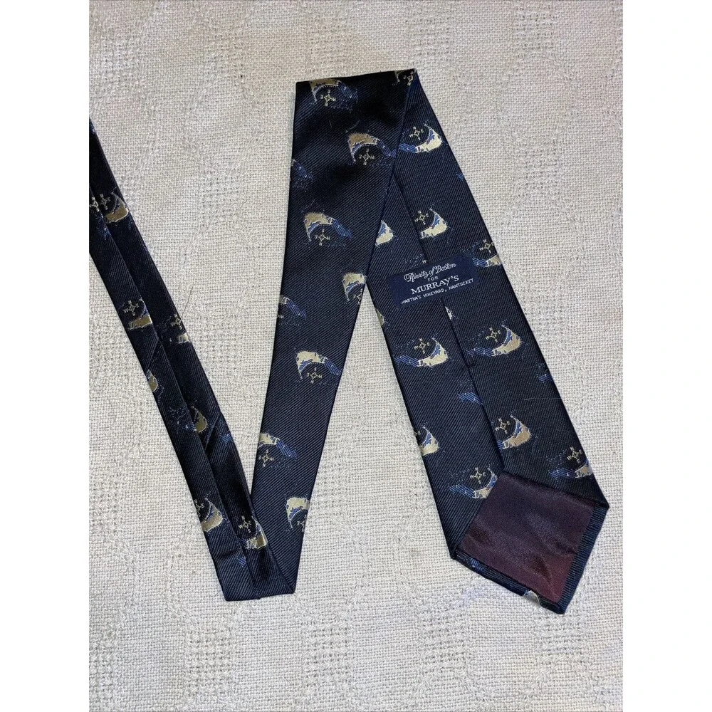 Rivetz Of Boston Men’s Dress Tie Size 54” 4” Blue Compass Business Formal City